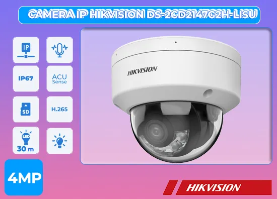 Lắp đặt camera Camera IP HIKVISION DS-2CD2147G2H-LISU 4MP