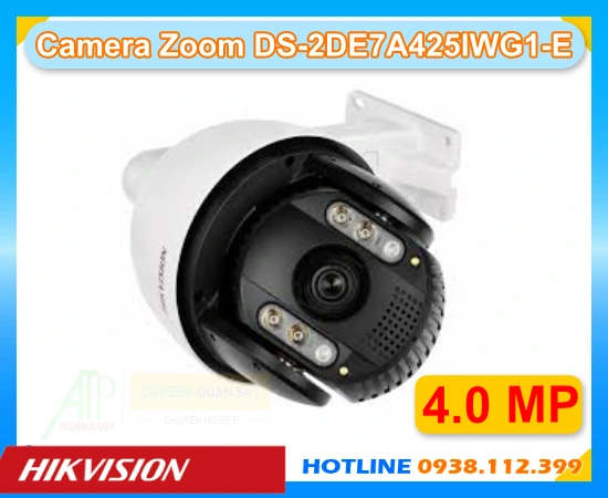 Lắp đặt camera Camera PTZ Zoom DS-2DE7A425IWG1-E Độ Phân Giải 4.0MP