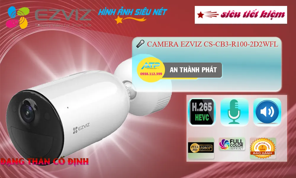 điểm nổi bật camera Ezviz CS-CB3-R100-2D2WFL