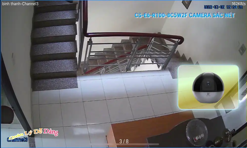 Camera Wifi Ezviz CS-E6-R100-8C5W2F Sắc Nét Camera Wifi Ezviz CS-E6-R100-8C5W2F Sắc Nét