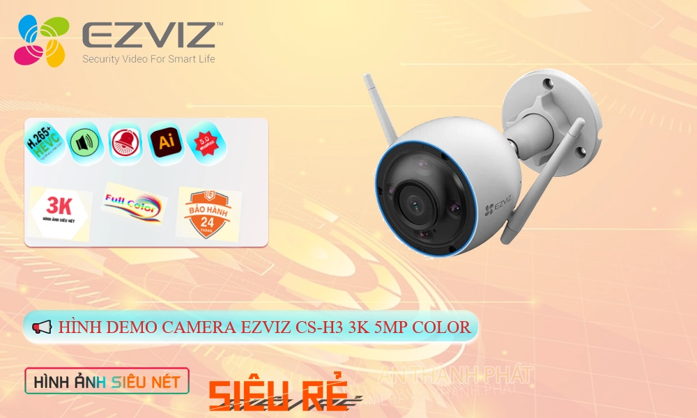 ❇  Camera CS-H3 3K 5MP Color Wifi
