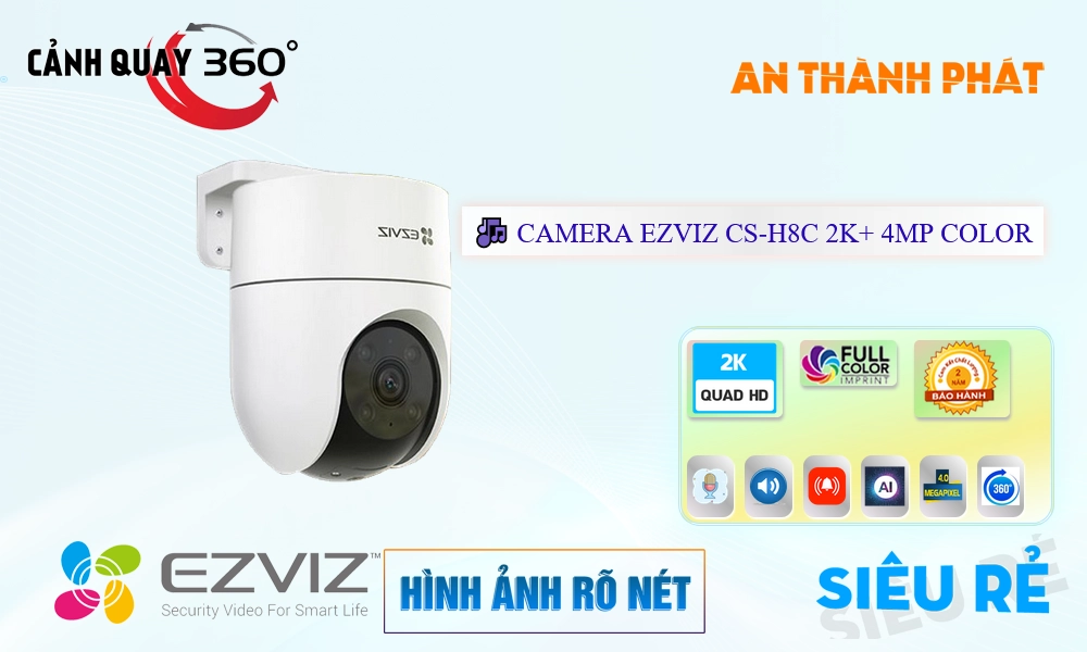 Camera CS-H8C 2K+ 4MP Color Wifi ✲