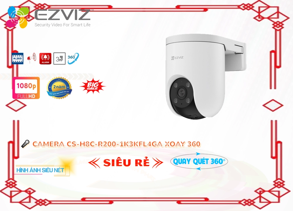 Camera CS-H8c-R200-1K3KFL4GA Wifi Ezviz,Giá CS-H8c-R200-1K3KFL4GA,CS-H8c-R200-1K3KFL4GA Giá Khuyến Mãi,bán