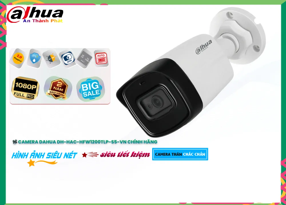 ✽ Camera DH-HAC-HFW1200TLP-S5-VN Dahua ✽ Camera DH-HAC-HFW1200TLP-S5-VN Dahua