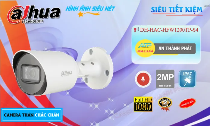 Camera Giá Rẻ Dahua DH-HAC-HFW1200TP-S4