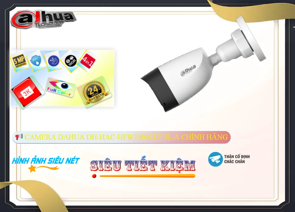 Camera An Ninh Dahua DH-HAC-HFW1500CLP-IL-A Tiết Kiệm Camera An Ninh Dahua DH-HAC-HFW1500CLP-IL-A Tiết Kiệm