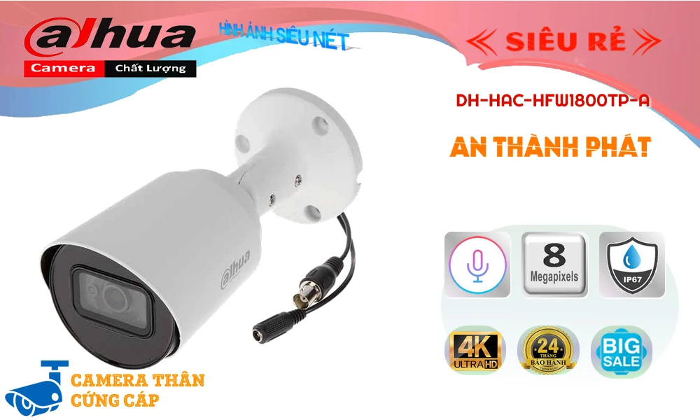 DH-HAC-HFW1800TP-A Dahua Sắc Nét DH-HAC-HFW1800TP-A Dahua Sắc Nét