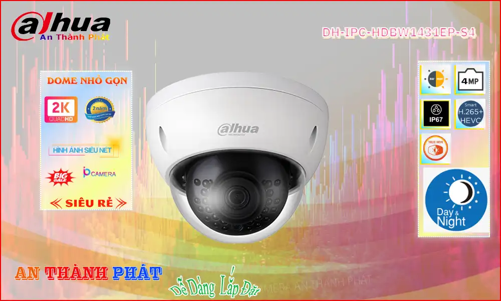 Thông tin camera dahua chất lượng thông minh ip thế hệ mới dahua DH-IPC-HDBW1431EP-S4