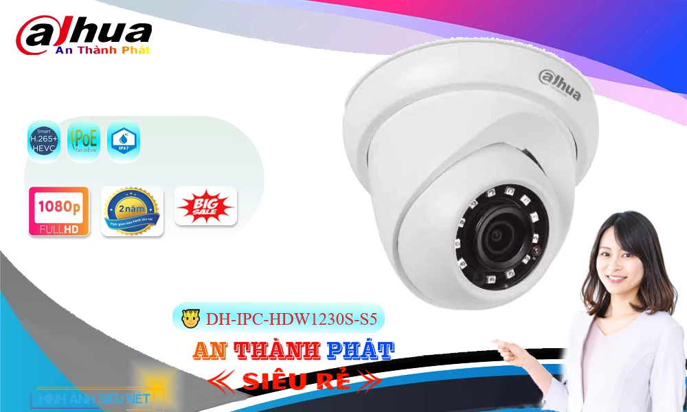 DH-IPC-HDW1230S-S5 Camera Sắc Nét Dahua DH-IPC-HDW1230S-S5 Camera Sắc Nét Dahua