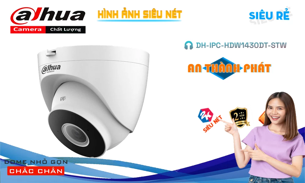 DH-IPC-HDW1430DT-STW Camera Thiết kế Đẹp  Dahua