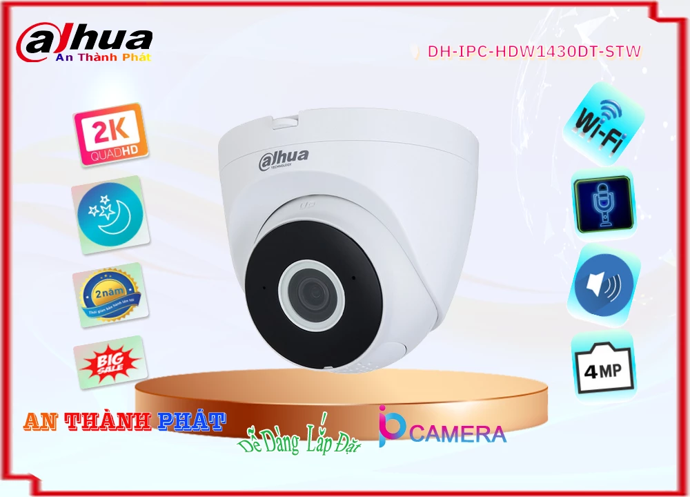 DH-IPC-HDW1430DT-STW Camera Thiết kế Đẹp  Dahua