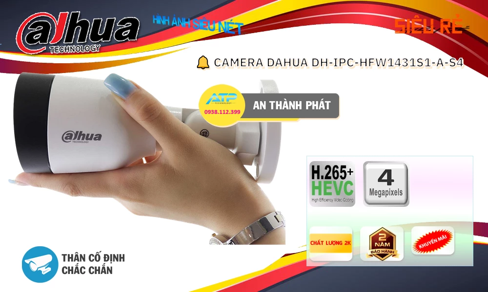 Camera DH-IPC-HFW1431S1-A-S4 Hình Ảnh Đẹp ✨ Camera DH-IPC-HFW1431S1-A-S4 Hình Ảnh Đẹp ✨