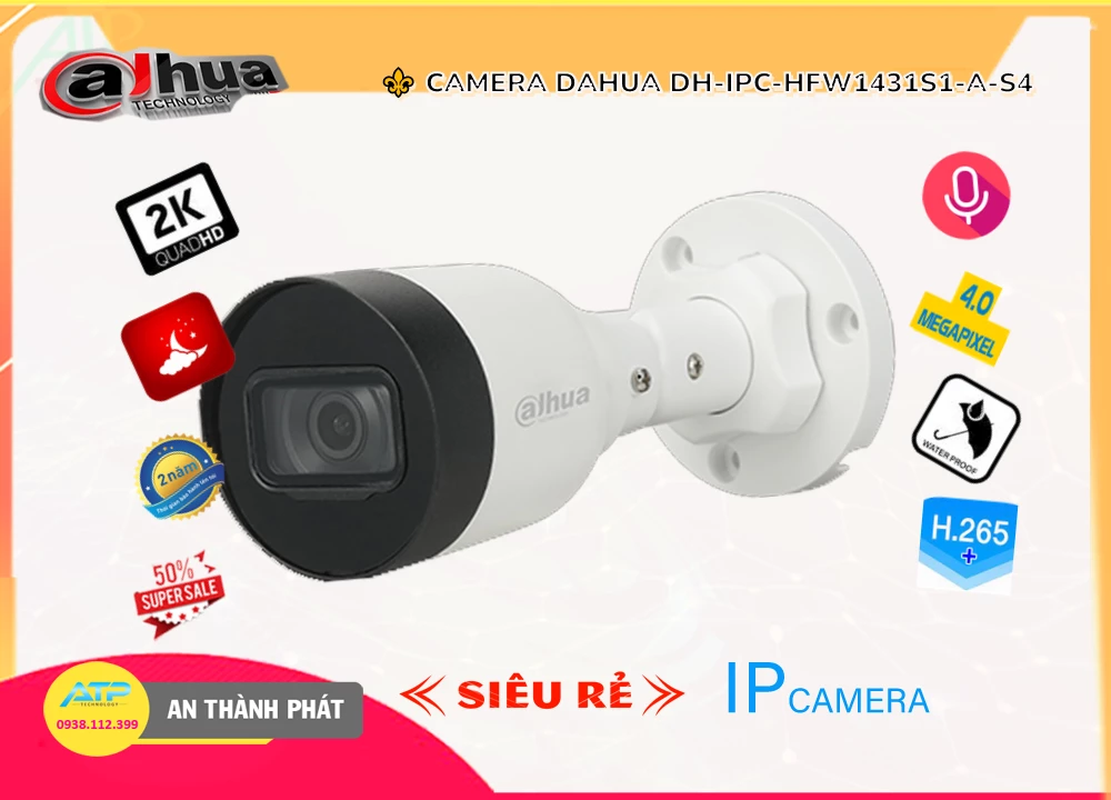 Camera DH-IPC-HFW1431S1-A-S4 Hình Ảnh Đẹp ✨ Camera DH-IPC-HFW1431S1-A-S4 Hình Ảnh Đẹp ✨