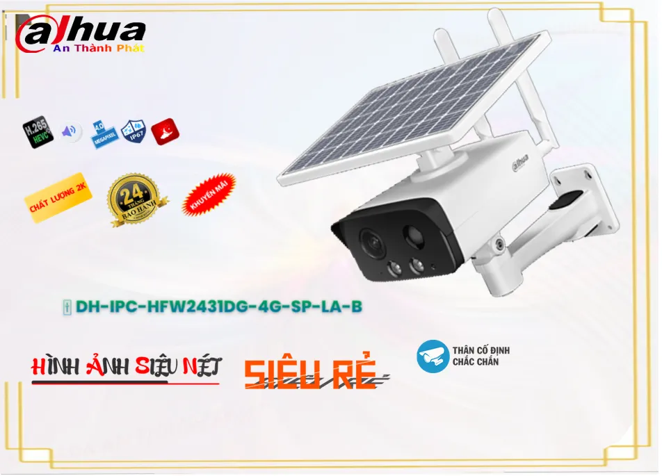 Camera Dahua DH-IPC-HFW2431DG-4G-SP-LA-B Camera Dahua DH-IPC-HFW2431DG-4G-SP-LA-B