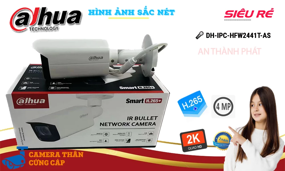 DH-IPC-HFW2441T-AS Camera  Dahua Thiết kế Đẹp