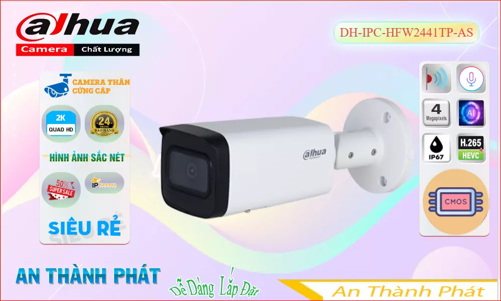 thông tin camera dahua chất lượng cao thông  minh DH-IPC-HFW2441TP-AS