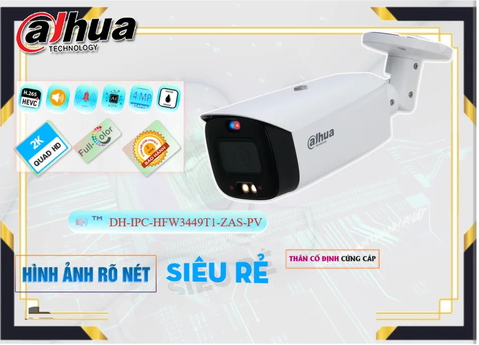 DH-IPC-HFW3449T1-ZAS-PV Camera An Ninh Hình Ảnh Đẹp DH-IPC-HFW3449T1-ZAS-PV Camera An Ninh Hình Ảnh Đẹp