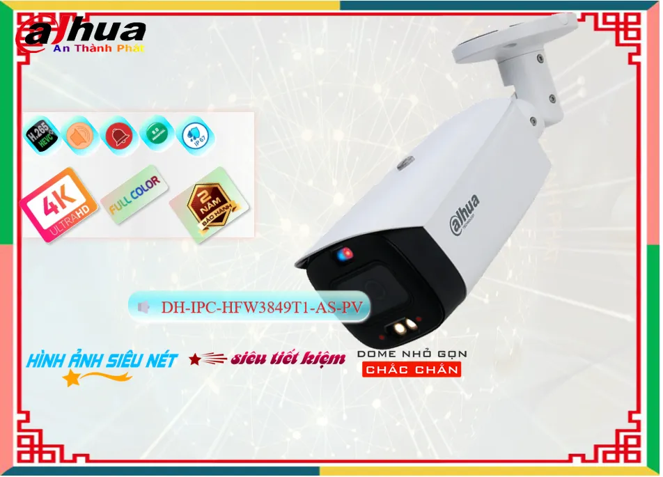 DH-IPC-HFW3849T1-AS-PV Camera An Ninh Chất Lượng DH-IPC-HFW3849T1-AS-PV Camera An Ninh Chất Lượng