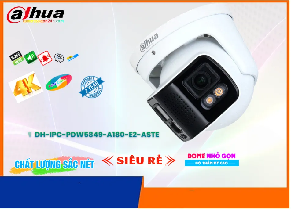 DH-IPC-PDW5849-A180-E2-ASTE Camera Dahua Giá rẻ ✅ DH-IPC-PDW5849-A180-E2-ASTE Camera Dahua Giá rẻ ✅