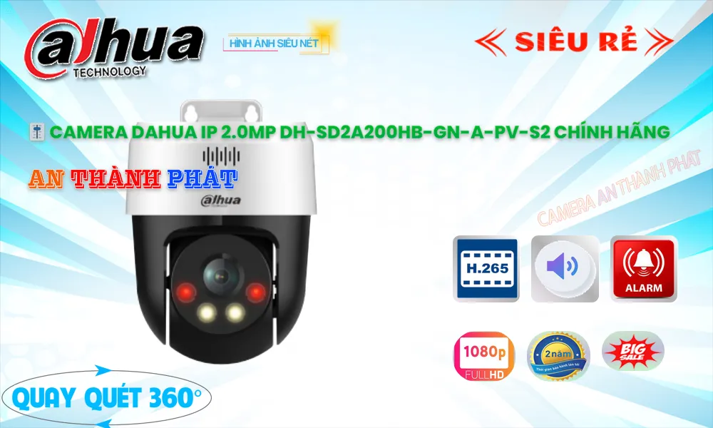 Camera An Ninh  Dahua DH-SD2A200HB-GN-A-PV-S2 Giá rẻ