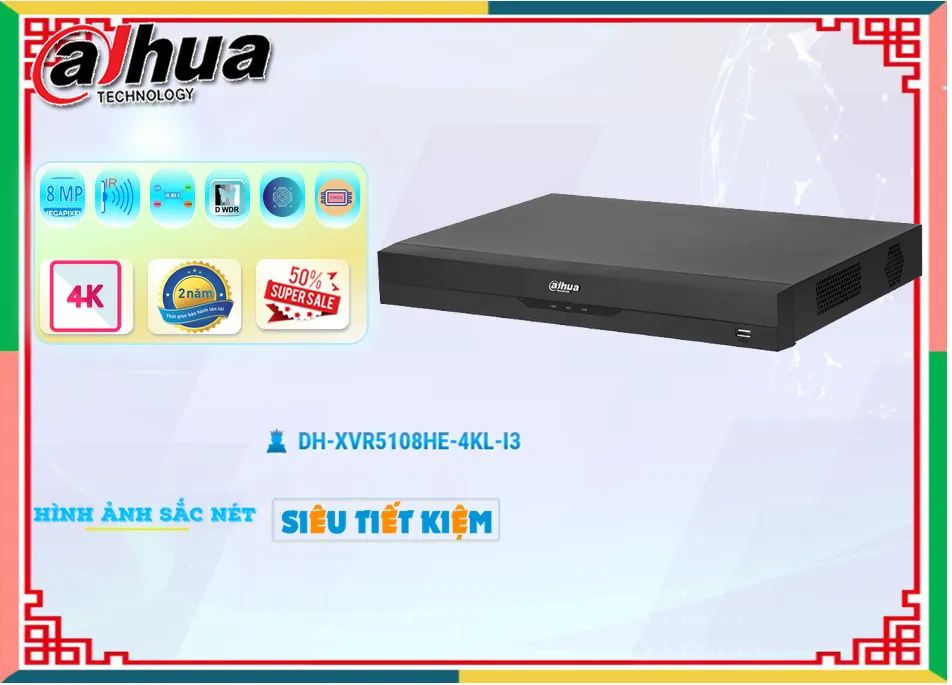 DH-XVR5108HE-4KL-I3Thị Bị Ghi Hình Giá rẻ Dahua DH-XVR5108HE-4KL-I3Thị Bị Ghi Hình Giá rẻ Dahua
