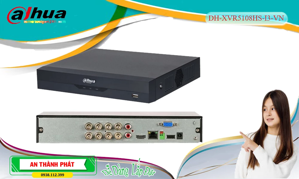 DH-XVR5108HS-I3-VNThiết Bị Ghi Hình Thiết kế Đẹp Dahua DH-XVR5108HS-I3-VNThiết Bị Ghi Hình Thiết kế Đẹp Dahua