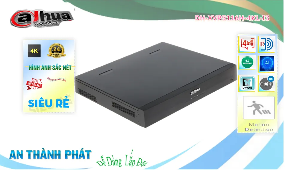 DH-XVR5116H-4KL-I3Thị Bị Ghi Hình Sắc Nét Dahua DH-XVR5116H-4KL-I3Thị Bị Ghi Hình Sắc Nét Dahua