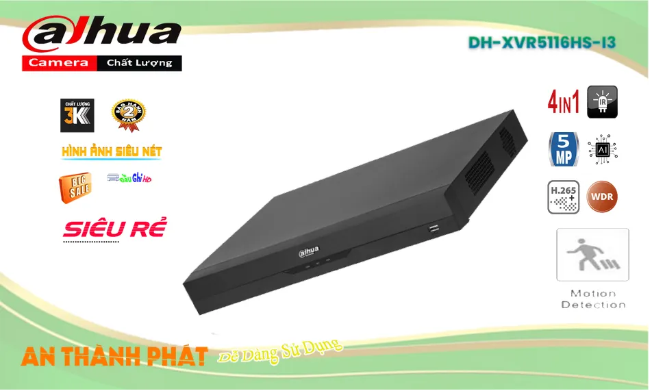 Đầu Thu DH-XVR5116HS-I3 Dahua Đầu Thu DH-XVR5116HS-I3 Dahua