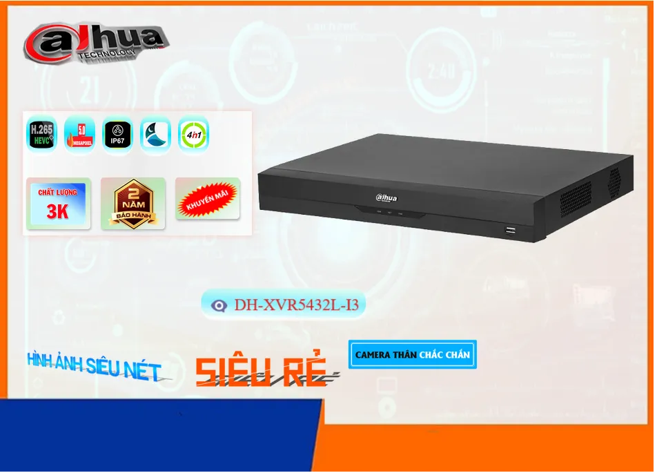 Đầu Ghi Dahua Thiết kế Đẹp DH-XVR5432L-I3 Đầu Ghi Dahua Thiết kế Đẹp DH-XVR5432L-I3
