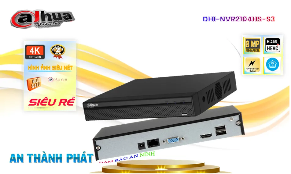DHI-NVR2104HS-S3Thị Bị Ghi Hình Sắc Nét  Dahua