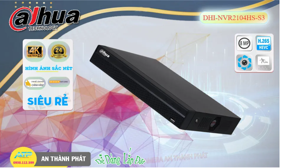 DHI-NVR2104HS-S3Thị Bị Ghi Hình Sắc Nét  Dahua