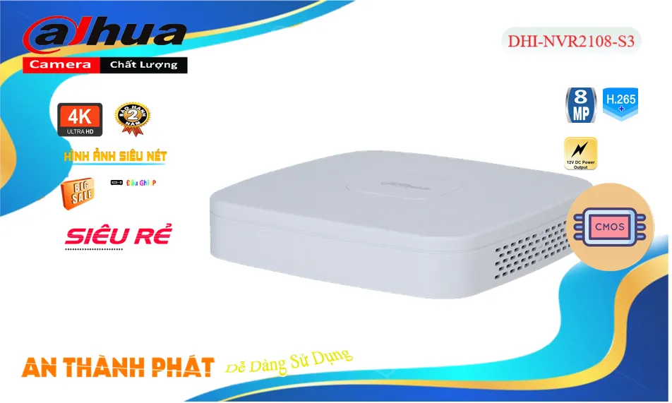Đầu Ghi DHI-NVR2108-S3 Chất Lượng