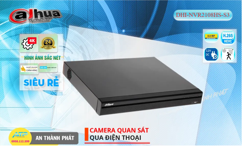 DHI-NVR2108HS-S3 Đầu Thu  Dahua
