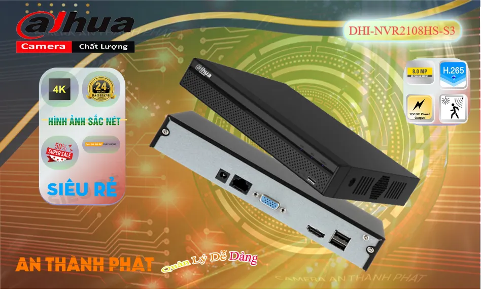 DHI-NVR2108HS-S3 Đầu Thu  Dahua