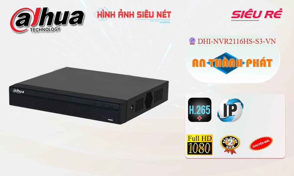 DHI-NVR2116HS-S3-VNThiết Bị Ghi Hình Giá rẻ Dahua ✮ DHI-NVR2116HS-S3-VNThiết Bị Ghi Hình Giá rẻ Dahua ✮