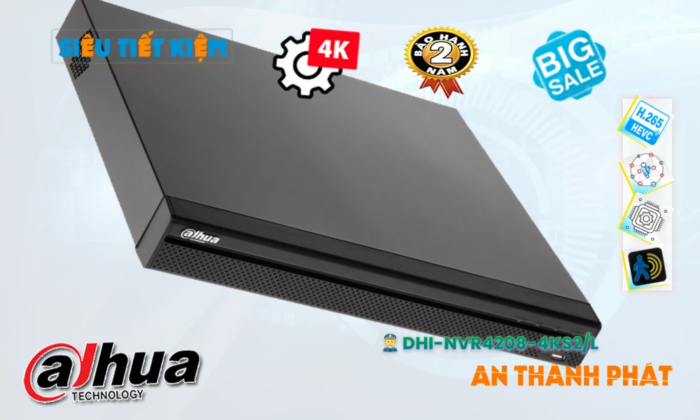 Đầu ghi camera Ip 4k DHI-NVR4208-4KS2-L Đầu ghi camera Ip 4k DHI-NVR4208-4KS2-L