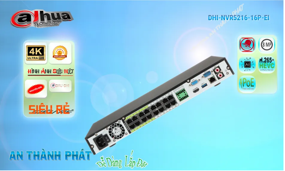 Đầu Ghi DHI-NVR5216-16P-EI Chức Năng Cao Cấp Đầu Ghi DHI-NVR5216-16P-EI Chức Năng Cao Cấp