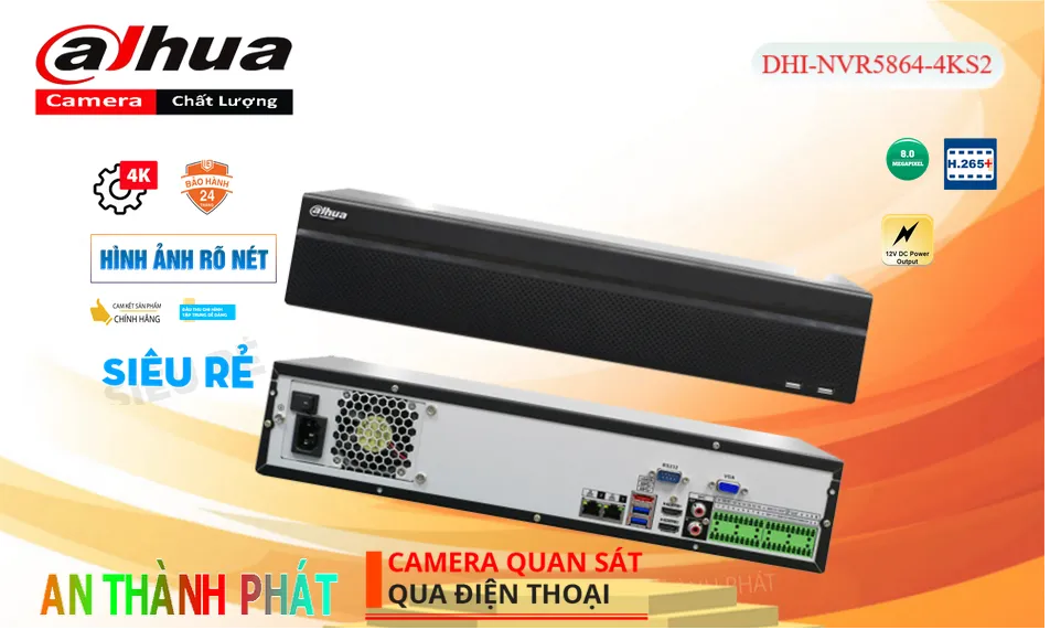 Đầu ghi hình DHI-NVR5864-4KS2 Dahua Đầu ghi hình DHI-NVR5864-4KS2 Dahua