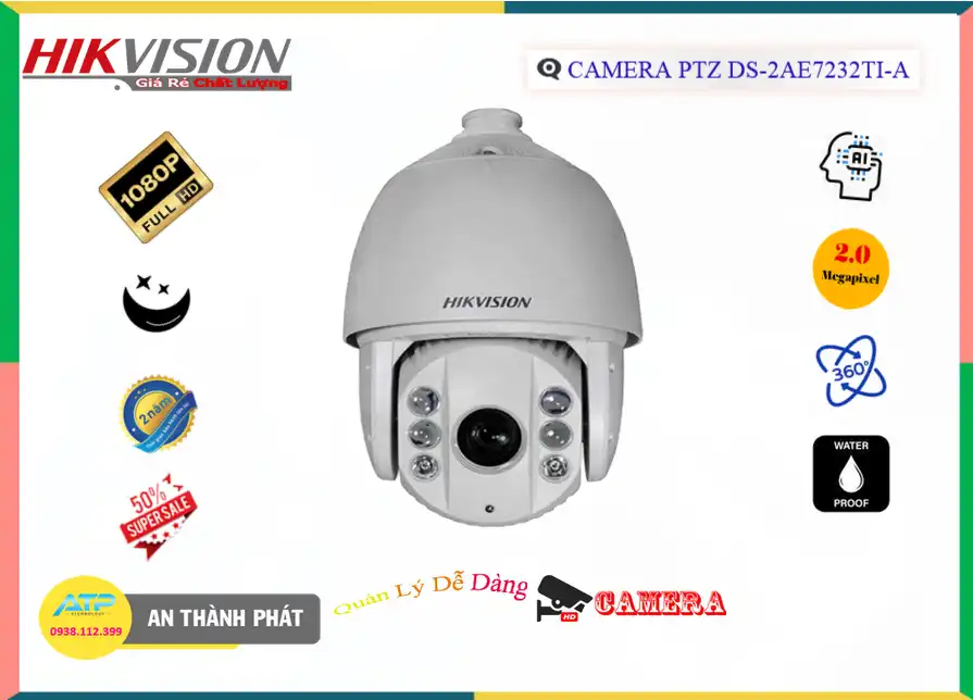 Camera DS-2AE7232TI-A Xoay Zoom Camera DS-2AE7232TI-A Xoay Zoom