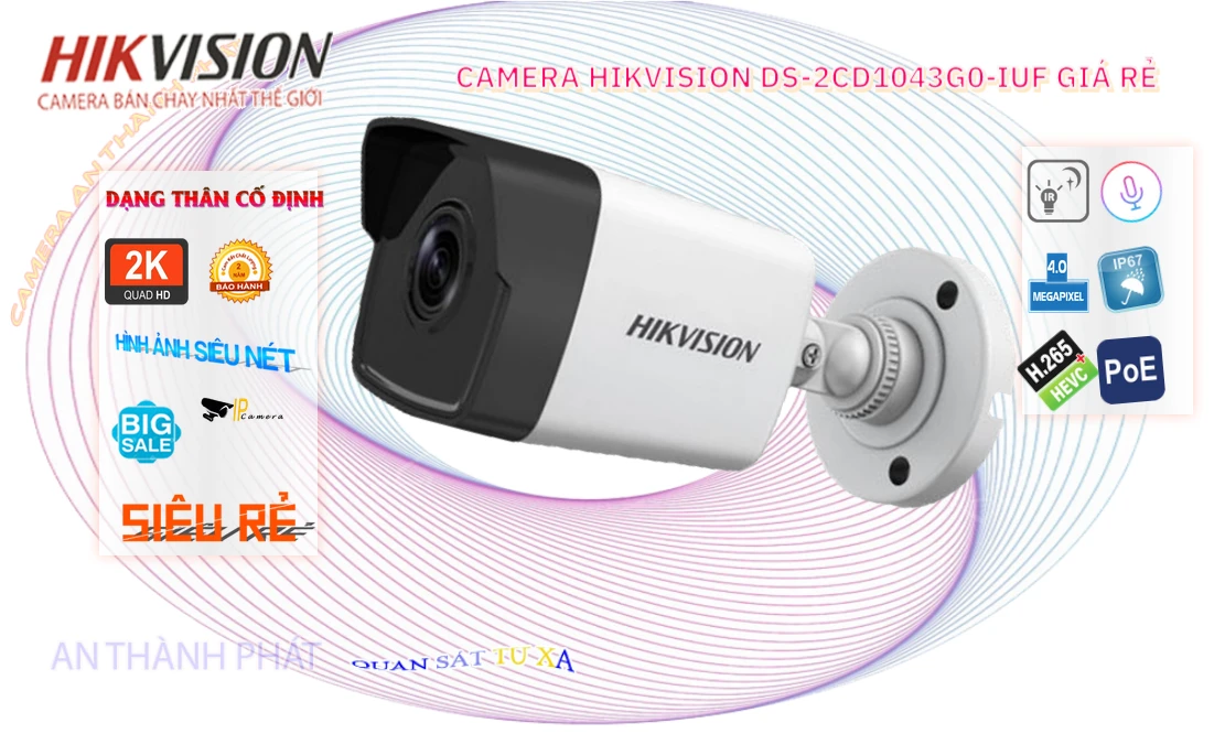 DS-2CD1043G0-IUF Hikvision Giá rẻ DS-2CD1043G0-IUF Hikvision Giá rẻ