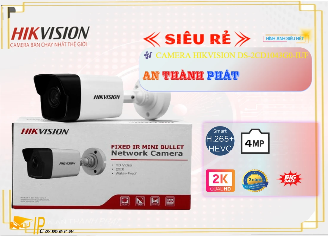 DS-2CD1043G0-IUF Hikvision Giá rẻ DS-2CD1043G0-IUF Hikvision Giá rẻ
