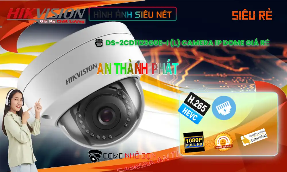 Camera IP trong nha DS-2CD1123G0E-I (L)