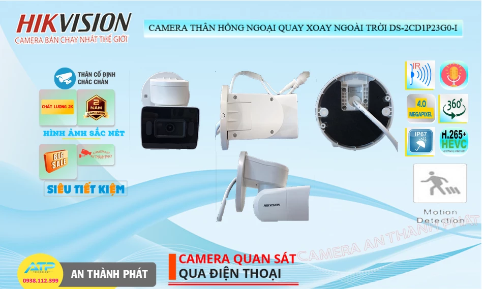 Camera DS-2CD1P23G0-I Thiết kế Đẹp Camera DS-2CD1P23G0-I Thiết kế Đẹp