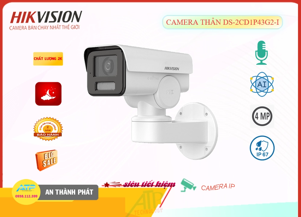 Camera DS-2CD1P43G2-I Báo Động Chuyển Động Camera DS-2CD1P43G2-I Báo Động Chuyển Động