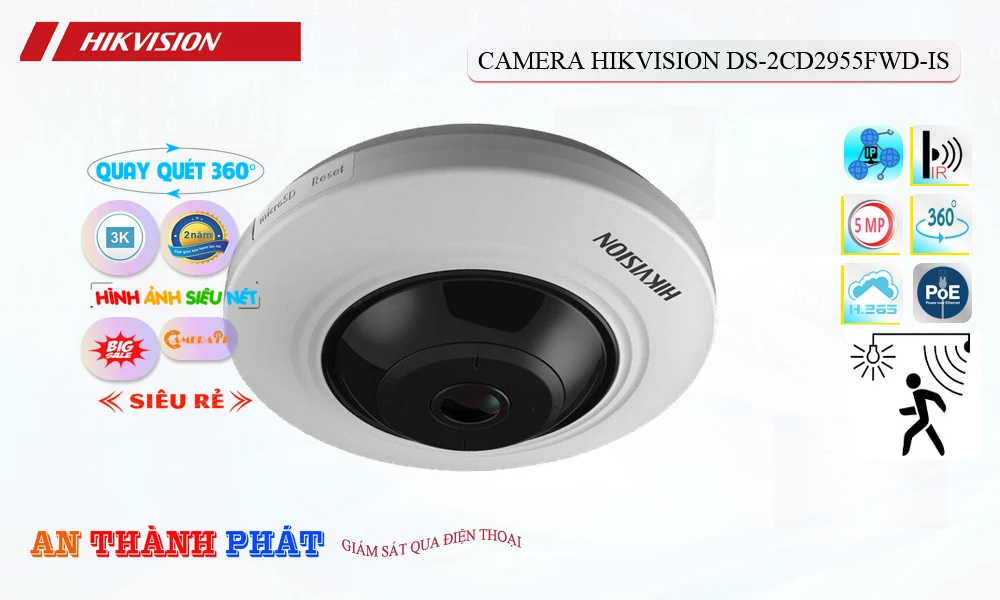 Camera DS-2CD2955FWD-IS Sắc Nét Camera DS-2CD2955FWD-IS Sắc Nét