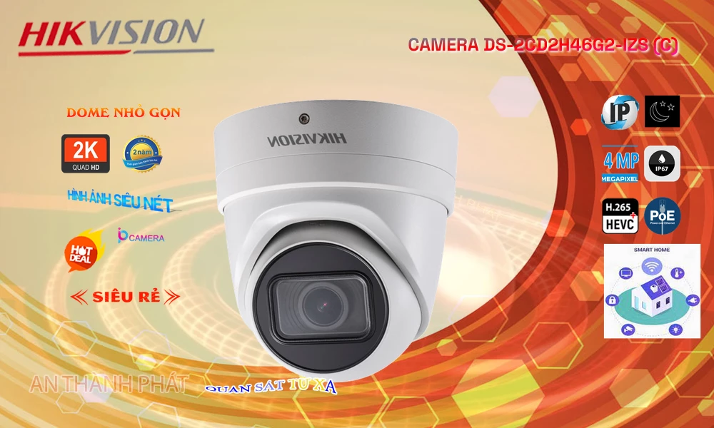 DS-2CD2H46G2-IZS(C)  Hikvision Thiết kế Đẹp