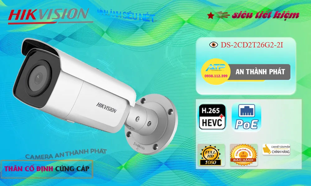 Camera DS-2CD2T26G2-2I Hikvision Hình Ảnh Đẹp Camera DS-2CD2T26G2-2I Hikvision Hình Ảnh Đẹp