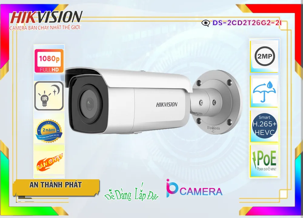 Camera DS-2CD2T26G2-2I Hikvision Hình Ảnh Đẹp Camera DS-2CD2T26G2-2I Hikvision Hình Ảnh Đẹp