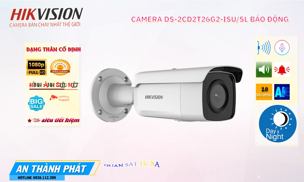 Camera DS-2CD2T26G2-ISU/SL