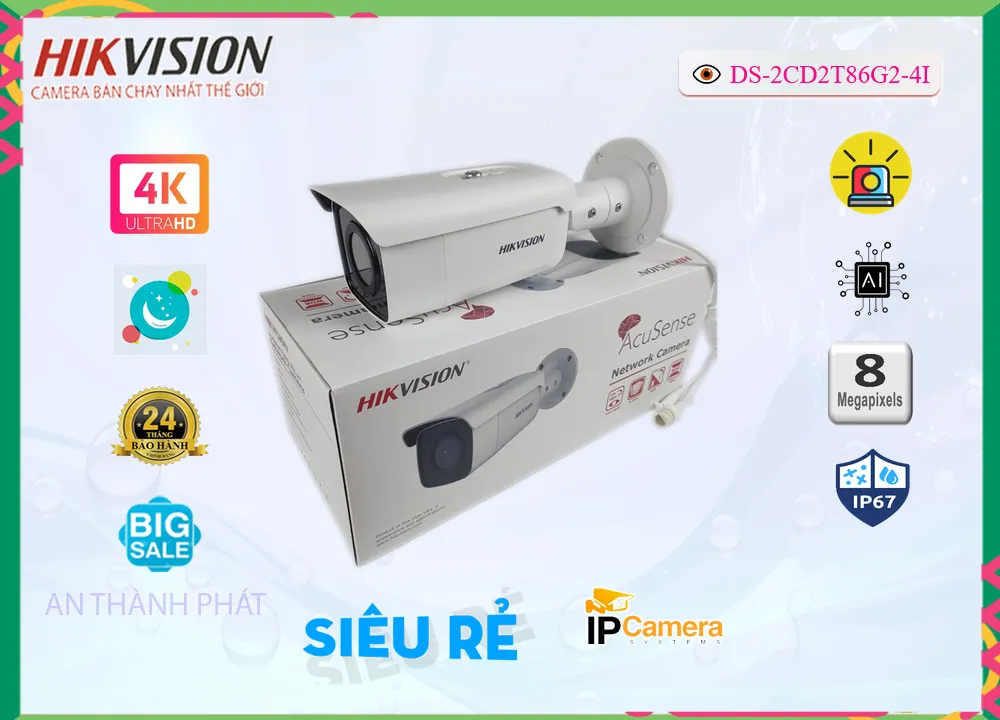 DS-2CD2T86G2-4I Hikvision Thiết kế Đẹp DS-2CD2T86G2-4I Hikvision Thiết kế Đẹp